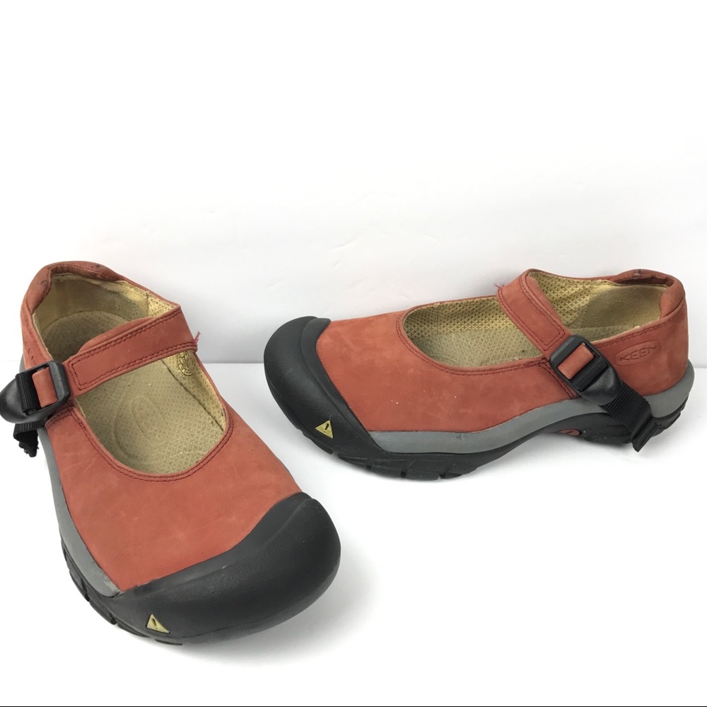 Keen Seattle Mary Jane Red Leather Shoes Sz 7